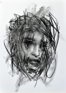 Charcoal drawing Antje Clara Bücker