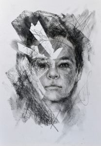 Charcoal drawing Antje Clara Bücker