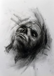 Charcoal drawing Antje Clara Bücker