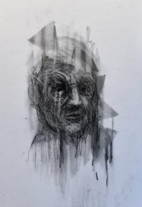 Charcoal drawing Antje Clara Bücker