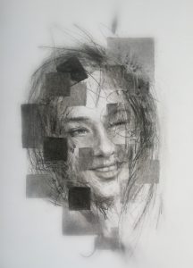 Charcoal drawing Antje Clara Bücker
