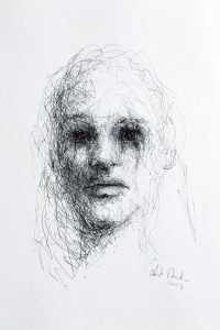 Charcoal drawing Antje Clara Bücker