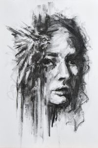 Charcoal drawing Antje Clara Bücker