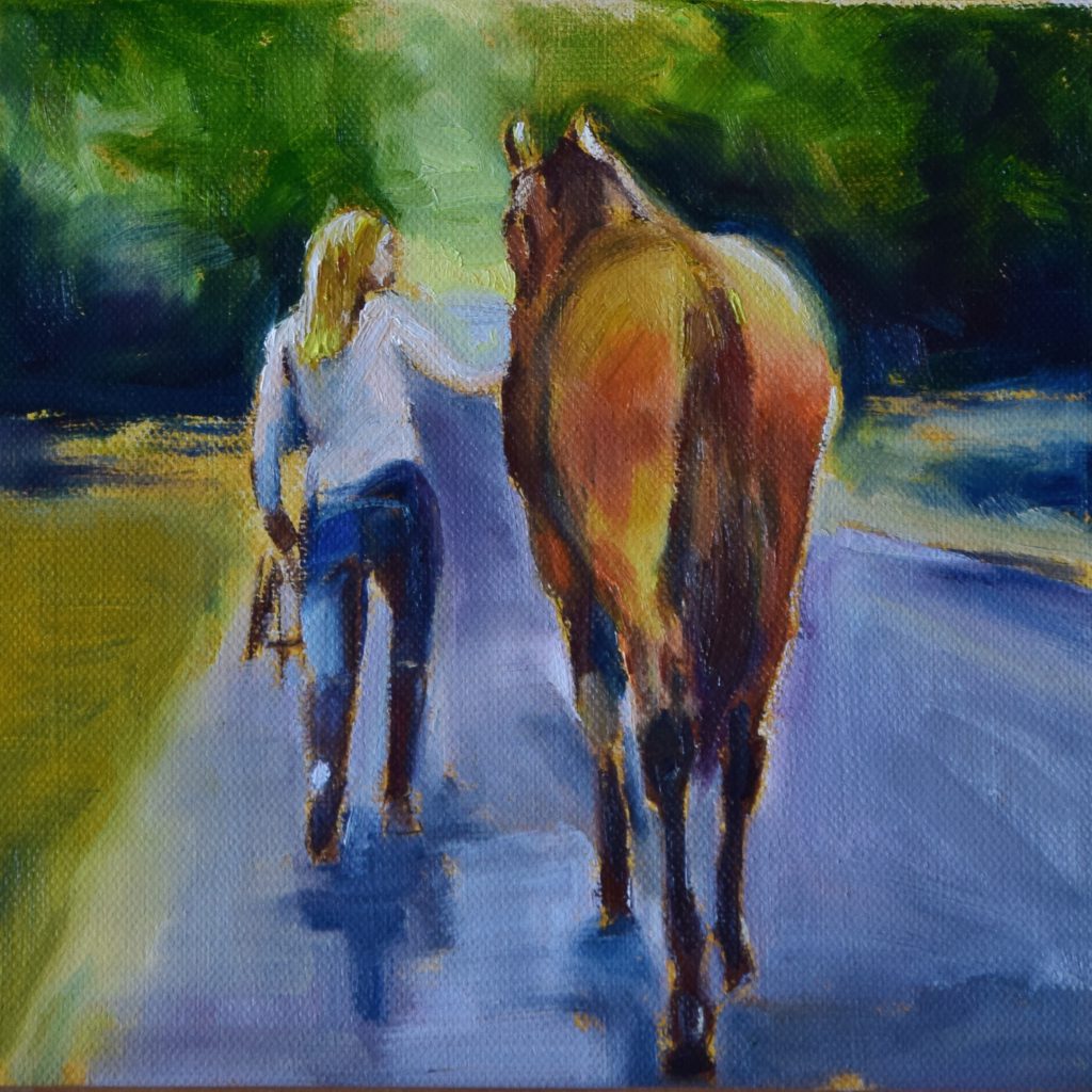 Morgens auf dem Weg zur Weide / Antje Clara Bücker