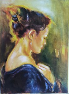 Portrait of a young woman / Oil on canvas / Antje Clara Bücker